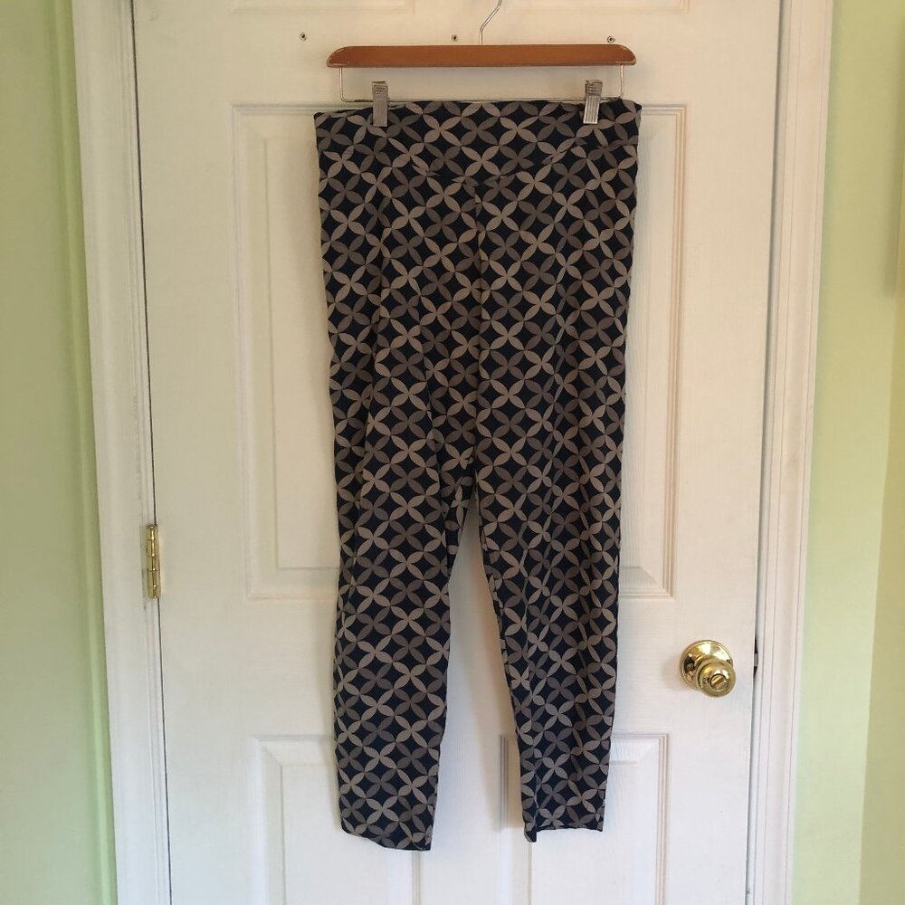 Blue and grey cotton pants